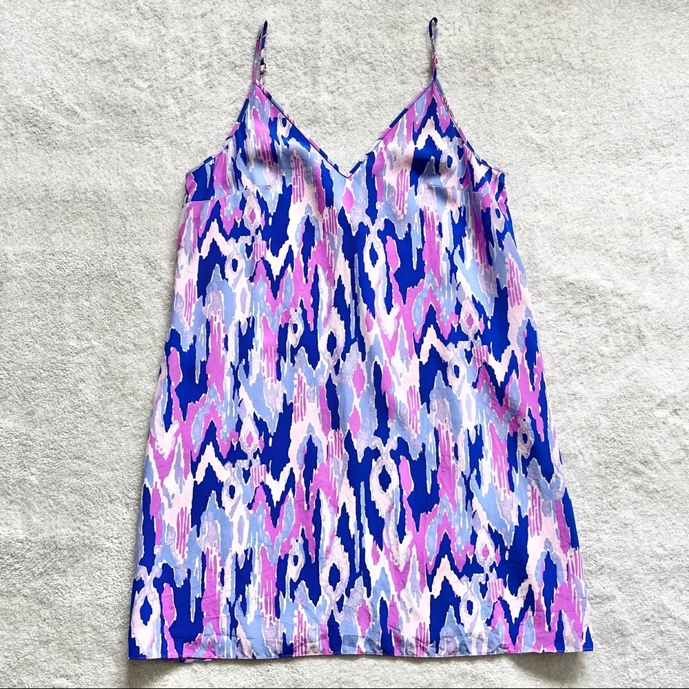 LILLY PULITZER Lela 100% Silk Dress - Amethyst One Too Many Size Medium Feminine - Picture 2 of 10